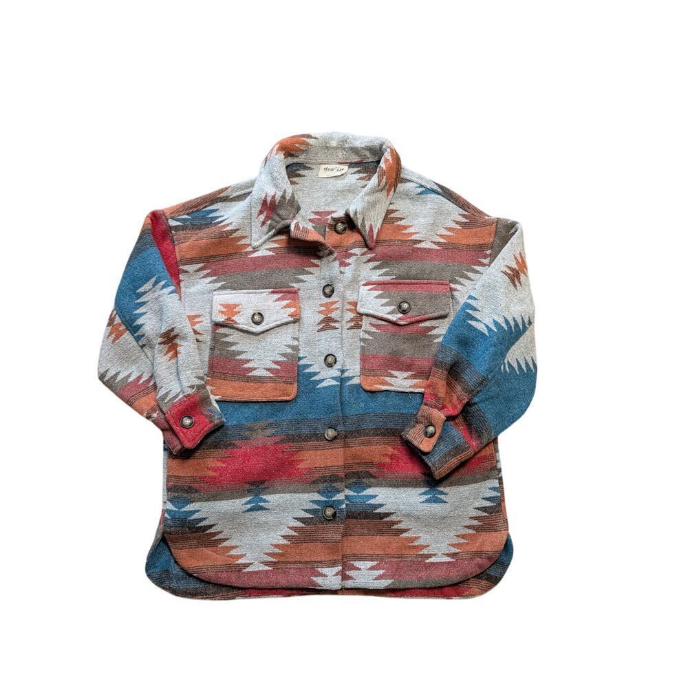 Southwestern Aztec Fleece/Sweater/Shacket, Size women's Small